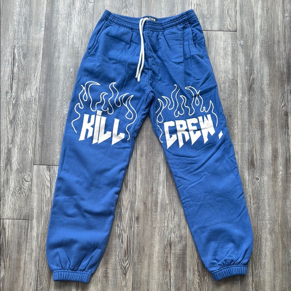 KILL CREW HEAVYWEIGHT LUX SWEATPANTS FLAME - BLUE / WHITE